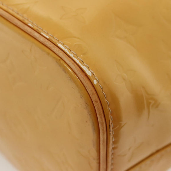 LOUIS VUITTON Monogram Vernis Houston Hand Bag Beige M91004 LV Auth 116324