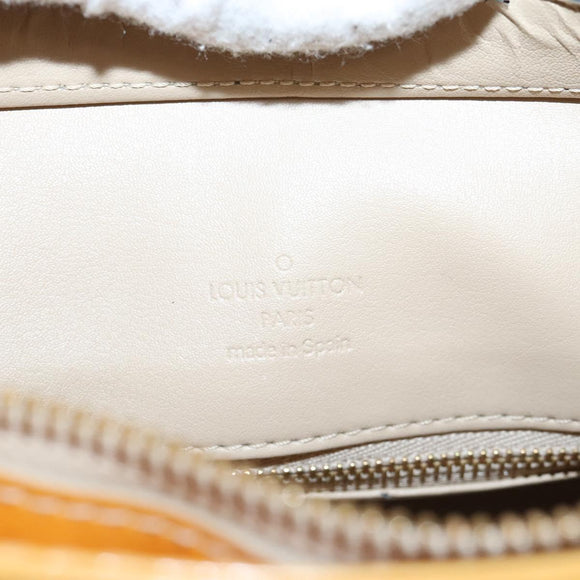 LOUIS VUITTON Monogram Vernis Houston Hand Bag Beige M91004 LV Auth 116324