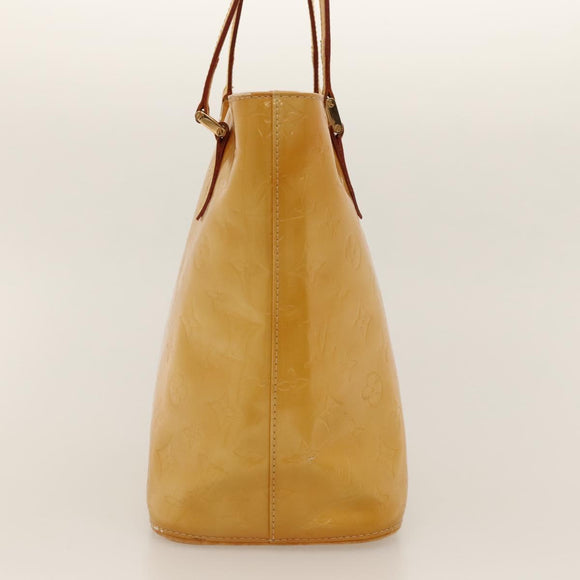LOUIS VUITTON Monogram Vernis Houston Hand Bag Beige M91004 LV Auth 116324