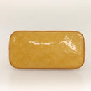 LOUIS VUITTON Monogram Vernis Houston Hand Bag Beige M91004 LV Auth 116324-5