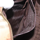 BURBERRY Nova Check Shoulder Bag PVC Beige Gold Auth 116326-20