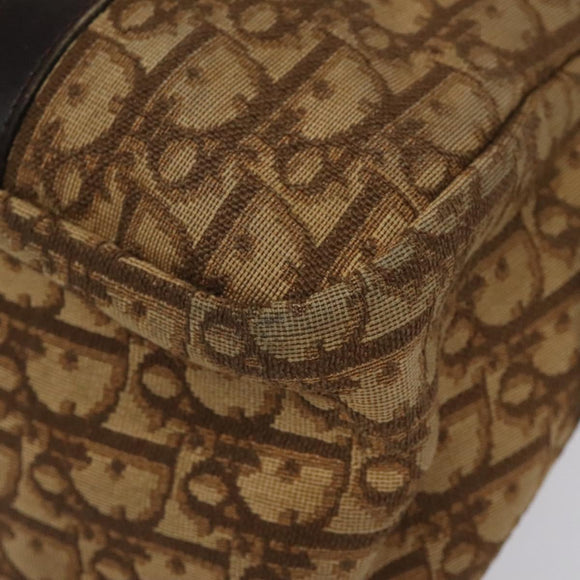 Christian Dior Trotter Canvas Hand Bag Brown Auth 116334