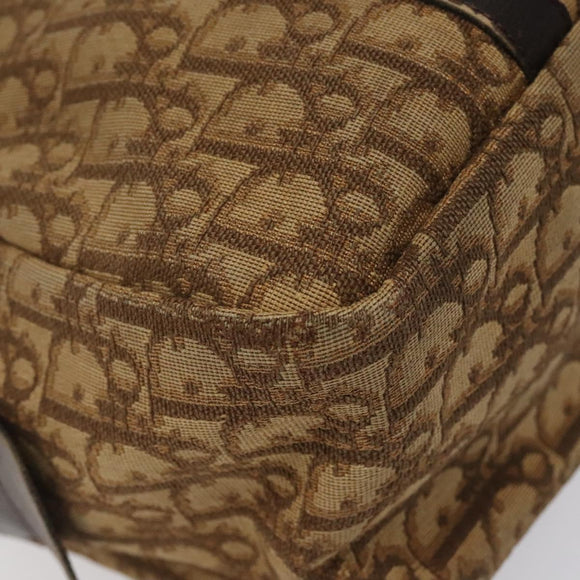 Christian Dior Trotter Canvas Hand Bag Brown Auth 116334