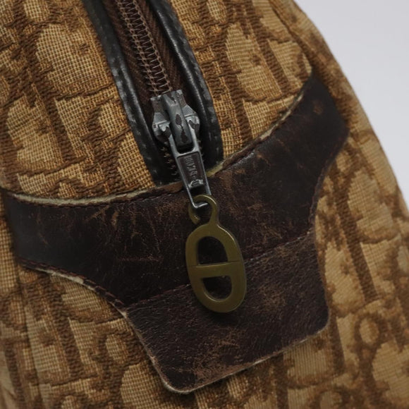 Christian Dior Trotter Canvas Hand Bag Brown Auth 116334