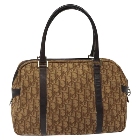 Christian Dior Trotter Canvas Hand Bag Brown Auth 116334