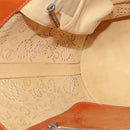 CHANEL Hand Bag Patent leather Orange CC Auth 116336-18