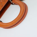 CHANEL Hand Bag Patent leather Orange CC Auth 116336-7