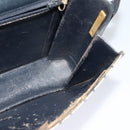 GUCCI GG Supreme Sherry Line Shoulder Bag PVC Navy Gold Red Auth 116337-21