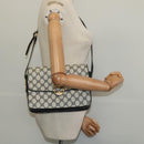 GUCCI GG Supreme Sherry Line Shoulder Bag PVC Navy Gold Red Auth 116337-24