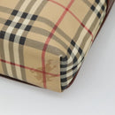 BURBERRY Nova Check Shoulder Bag PVC Leather Beige Auth 116339-15