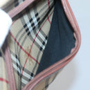 BURBERRY Nova Check Shoulder Bag PVC Leather Beige Auth 116339-21
