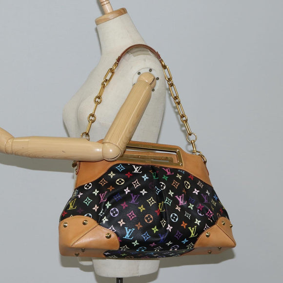 LOUIS VUITTON Monogram Multicolor Judy GM Bag 2way Black M40254 LV Auth 116346AM