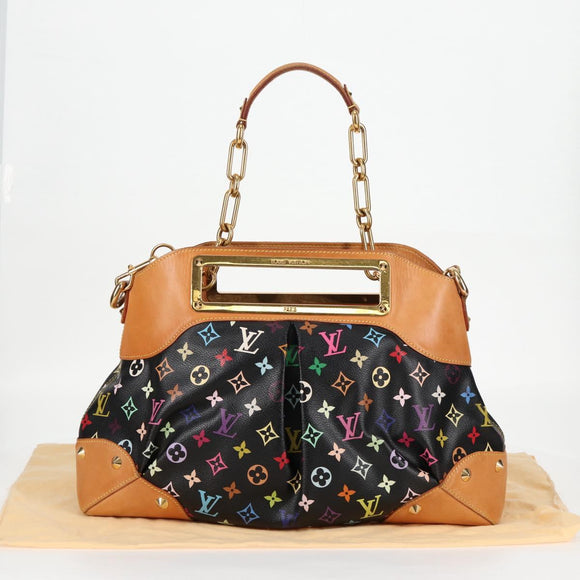 LOUIS VUITTON Monogram Multicolor Judy GM Bag 2way Black M40254 LV Auth 116346M