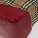 Burberrys Nova Check Tote Bag Canvas Beige Gold Auth 116349-9