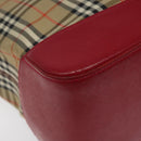 Burberrys Nova Check Tote Bag Canvas Beige Gold Auth 116349-11