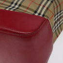 Burberrys Nova Check Tote Bag Canvas Beige Gold Auth 116349-15