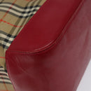 Burberrys Nova Check Tote Bag Canvas Beige Gold Auth 116349-13