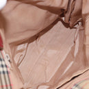 Burberrys Nova Check Tote Bag Canvas Beige Gold Auth 116349-15