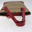 Burberrys Nova Check Tote Bag Canvas Beige Gold Auth 116349-7