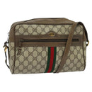 GUCCI GG Supreme Web Sherry Line Shoulder Bag PVC Beige 56 02 005 Auth 116354-1