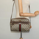 GUCCI GG Supreme Web Sherry Line Shoulder Bag PVC Beige 56 02 005 Auth 116354-20