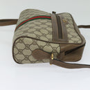 GUCCI GG Supreme Web Sherry Line Shoulder Bag PVC Beige 56 02 005 Auth 116354-4