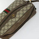 GUCCI GG Supreme Web Sherry Line Shoulder Bag PVC Beige 56 02 005 Auth 116354-6