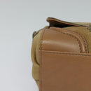 BURBERRY Blue Label Hand Bag Suede Leather 2way Beige Auth 116361-9