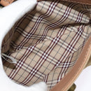 BURBERRY Blue Label Hand Bag Suede Leather 2way Beige Auth 116361-20