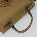 BURBERRY Blue Label Hand Bag Suede Leather 2way Beige Auth 116361-6