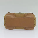 BURBERRY Blue Label Hand Bag Suede Leather 2way Beige Auth 116361-5