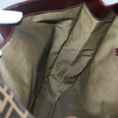FENDI Zucca Canvas Tote Bag Brown Black Auth 116372-19