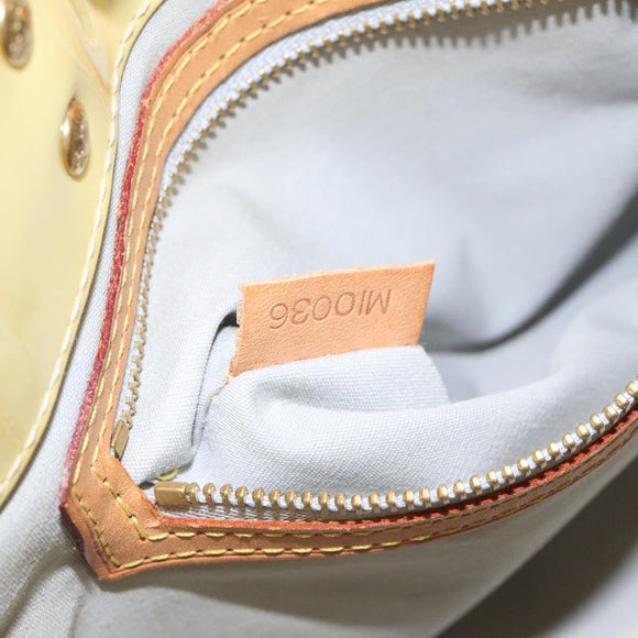 LOUIS VUITTON Monogram Vernis Reade PM Hand Bag Perle M91336 LV Auth 116383