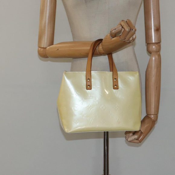 LOUIS VUITTON Monogram Vernis Reade PM Hand Bag Perle M91336 LV Auth 116383