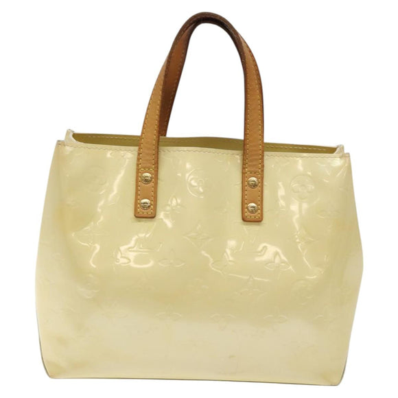 LOUIS VUITTON Monogram Vernis Reade PM Hand Bag Perle M91336 LV Auth 116383