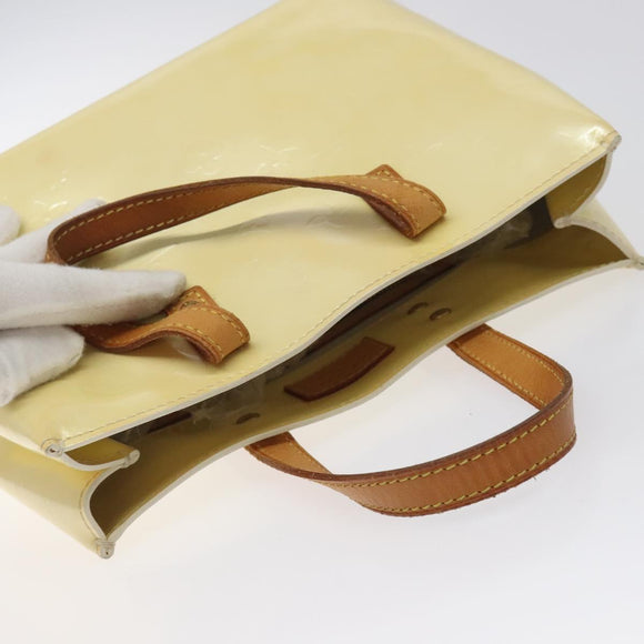 LOUIS VUITTON Monogram Vernis Reade PM Hand Bag Perle M91336 LV Auth 116383