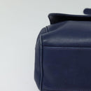 CELINE Shoulder Bag Leather Navy Auth 116384-9