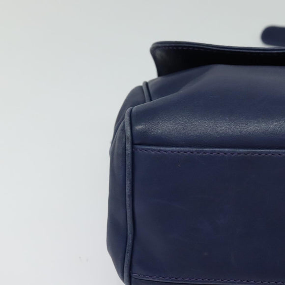 CELINE Shoulder Bag Leather Navy Auth 116384