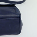 CELINE Shoulder Bag Leather Navy Auth 116384-14