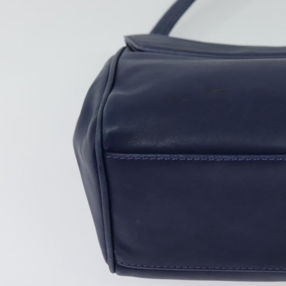 CELINE Shoulder Bag Leather Navy Auth 116384