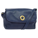 CELINE Shoulder Bag Leather Navy Auth 116384-1