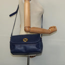 CELINE Shoulder Bag Leather Navy Auth 116384-23