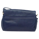 CELINE Shoulder Bag Leather Navy Auth 116384-2
