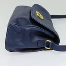 CELINE Shoulder Bag Leather Navy Auth 116384-4