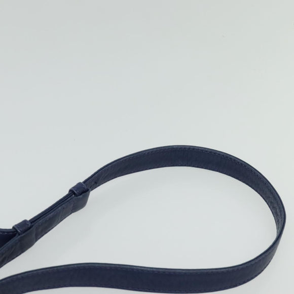 CELINE Shoulder Bag Leather Navy Auth 116384