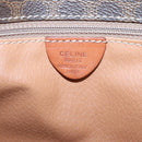 CELINE Macadam Canvas Shoulder Bag PVC Leather Brown Gold Auth 116385-12