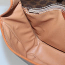 CELINE Macadam Canvas Shoulder Bag PVC Leather Brown Gold Auth 116385-19