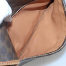 CELINE Macadam Canvas Shoulder Bag PVC Leather Brown Gold Auth 116385-20