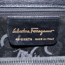 Salvatore Ferragamo Shoulder Bag Leather Black Gold Auth 116392-12