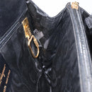 Salvatore Ferragamo Shoulder Bag Leather Black Gold Auth 116392-17